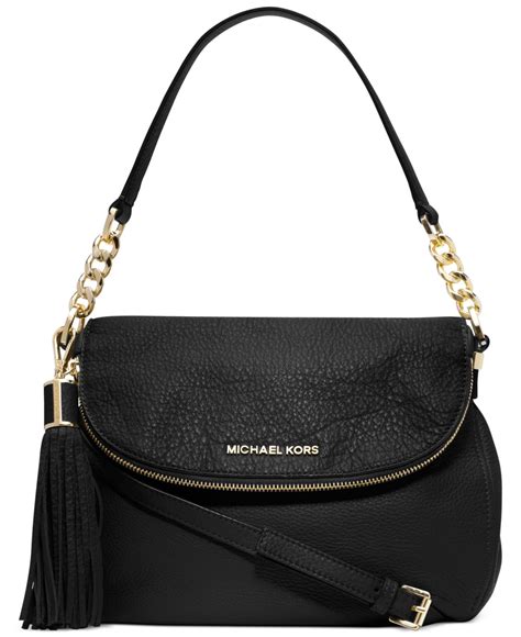 michael kors bedford top zip shoulder bag in signature|bedford leather shoulder bag.